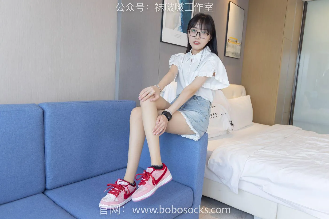 [BoBoSocks袜啵啵]NO.097 稚予-板鞋、玻璃丝短袜、肉丝 [140P]插图1